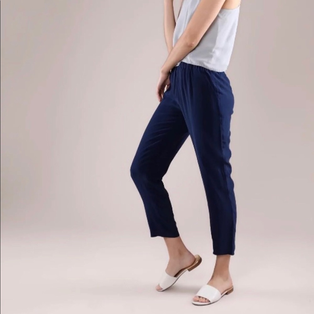 Grana 100% silk ankle pants